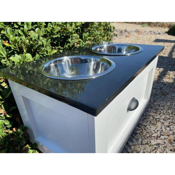 The b Ranch Woodworks Large Dog Elevated Feeder Wayfair